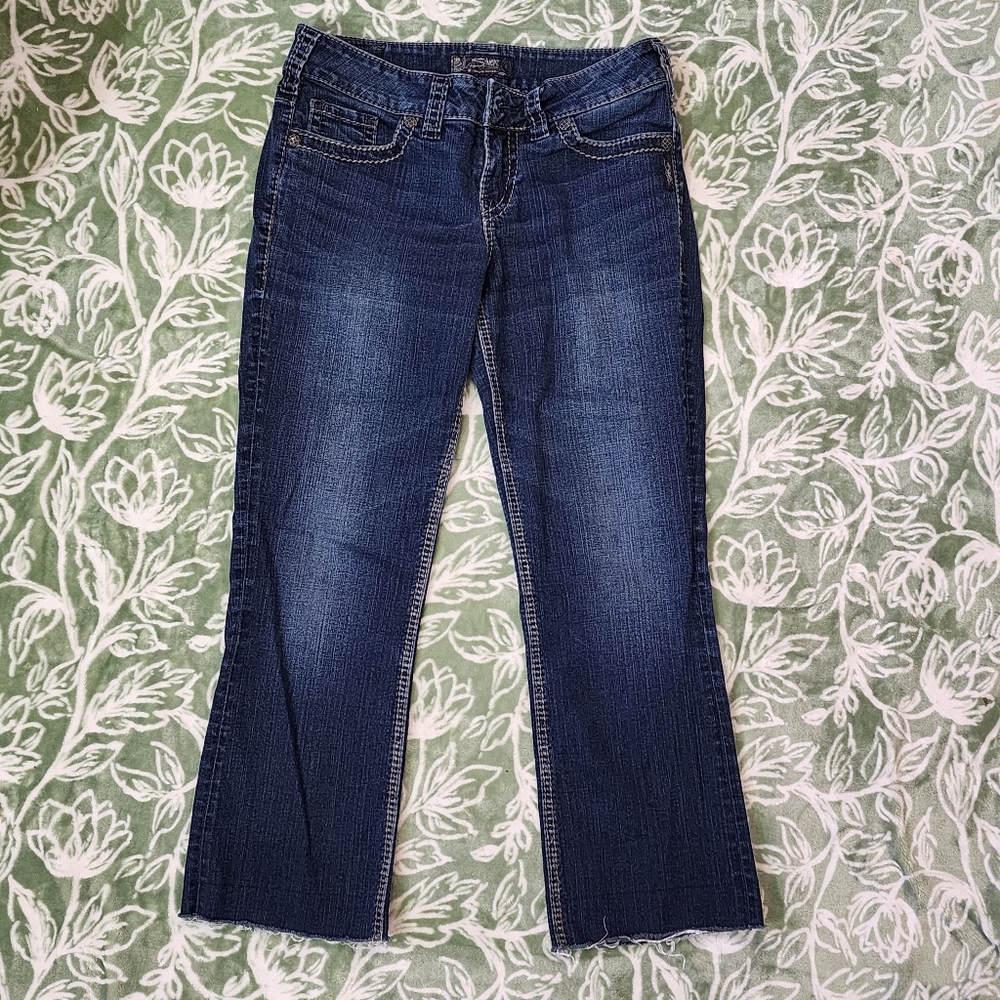 Silver Suki Mid Slim Boot Classic Blue Women's Jeans
